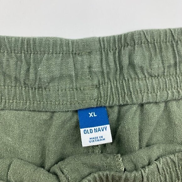 Old Navy Arugula Green Linen Blend High Rise Pull On Shorts XL - Picture 3 of 5